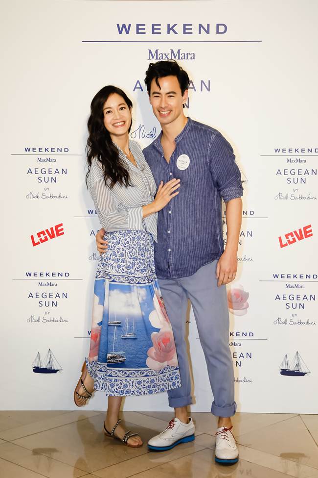 Janet 謝怡芬與老公George一起為WEEKEND Max Mara站台