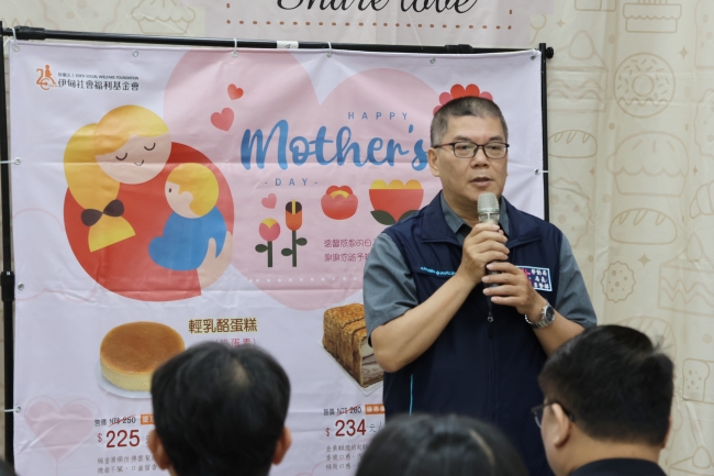 桃園市勞動局局長李賢祥蒞臨現場致詞