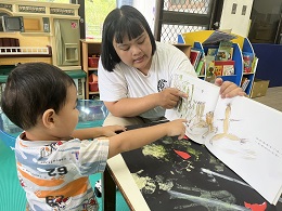 甲仙據點幼兒故事小屋 打開繪本塗鴉趣